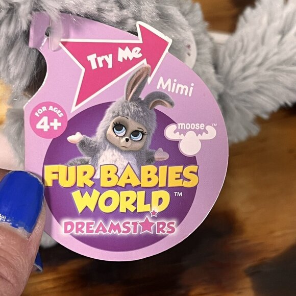 Fur Babies World Plush Stuffed‎ Animal 2017 Moose Finger Puppet Moving Eyes NWT - Picture 4 of 11